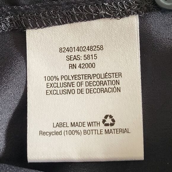 Jacklyn Smith Small Slate Blue Blouse Beaded Shoulders Button Shirred Front Glam - Picture 10 of 11